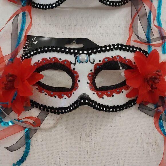 4 Masqerade Masks 3 Day Of The Dead And 1 Unicorn All New #C026 - Picture 5 of 12